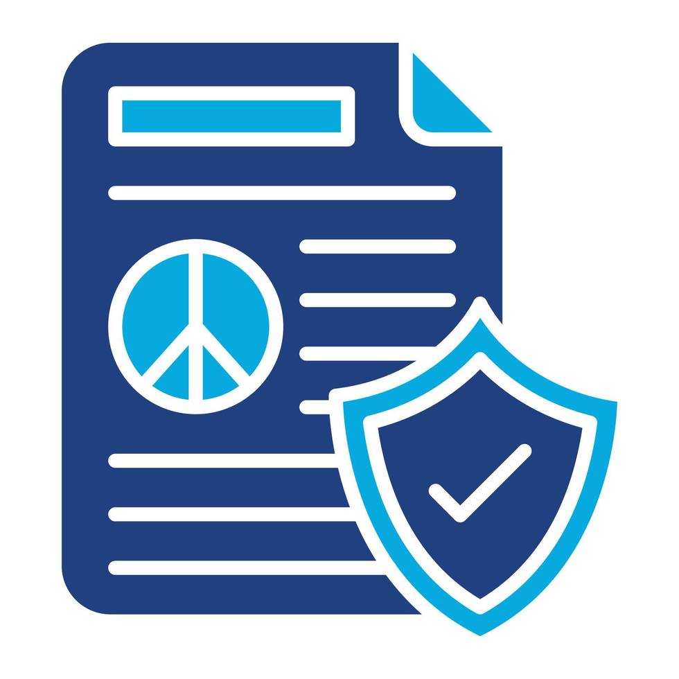 Policy Glyph Two Color Icon vector