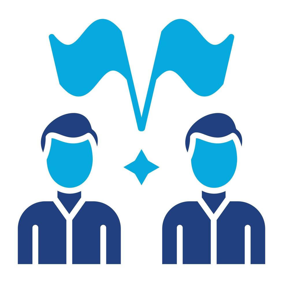 Alliance Glyph Two Color Icon vector