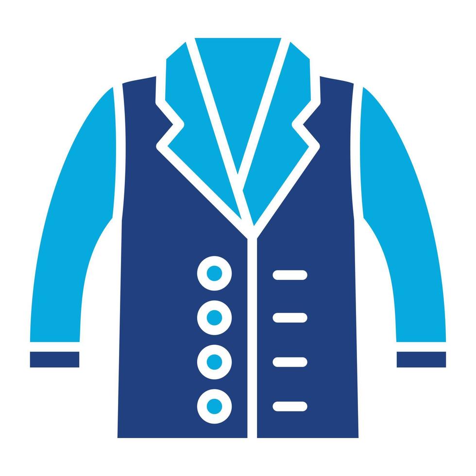 traje glifo icono de dos colores vector