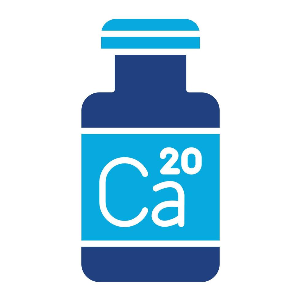 Calcium Glyph Two Color Icon vector