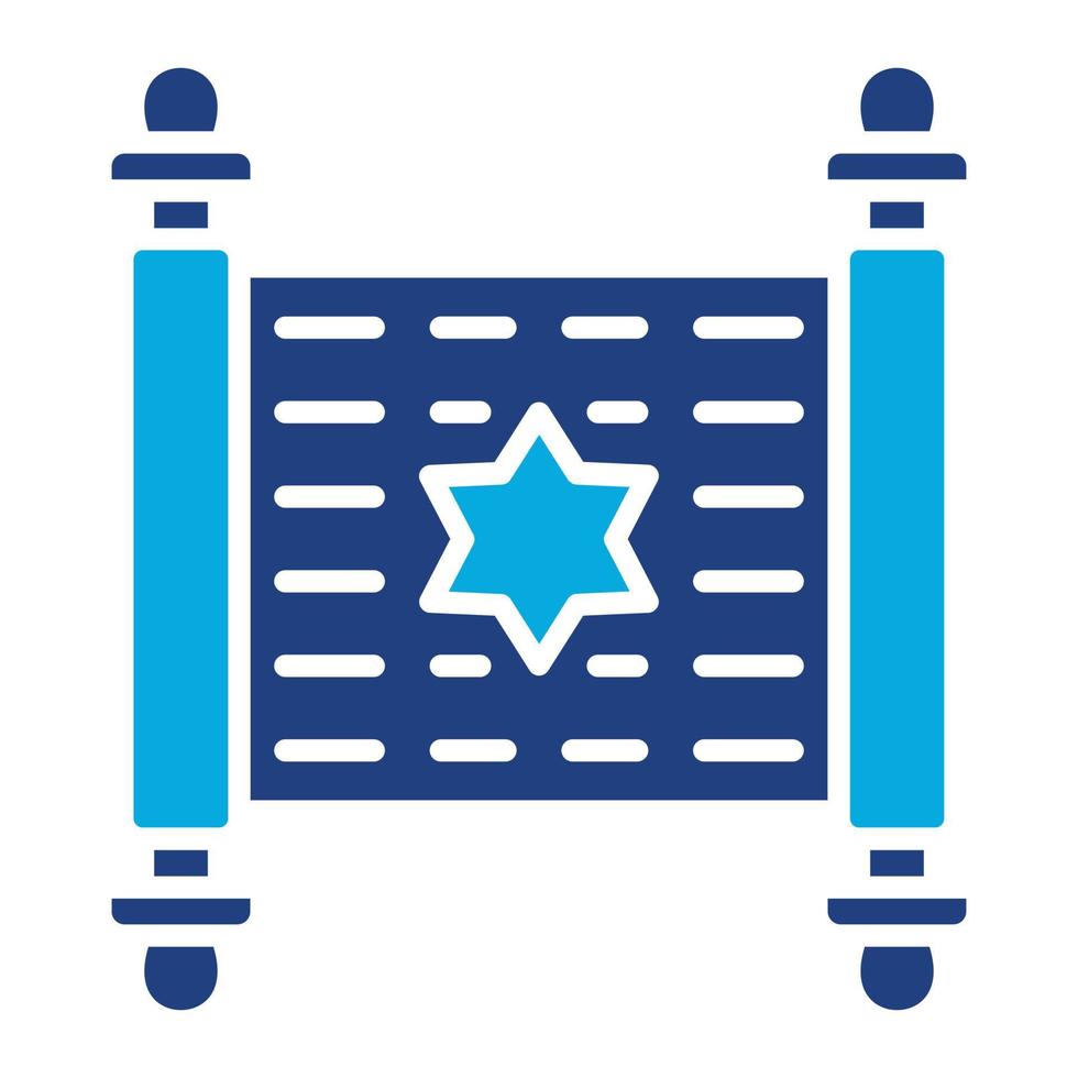 Torah Glyph Two Color Icon vector