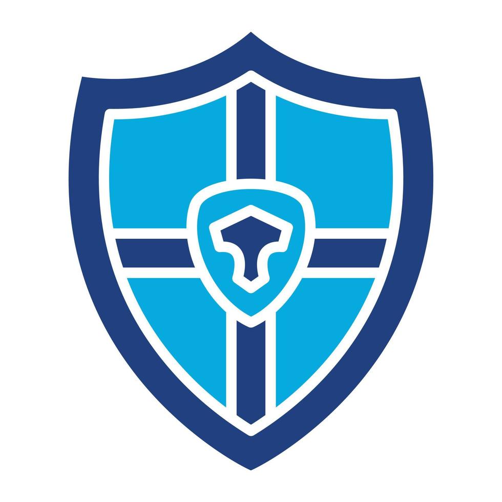 Shield Glyph Two Color Icon vector