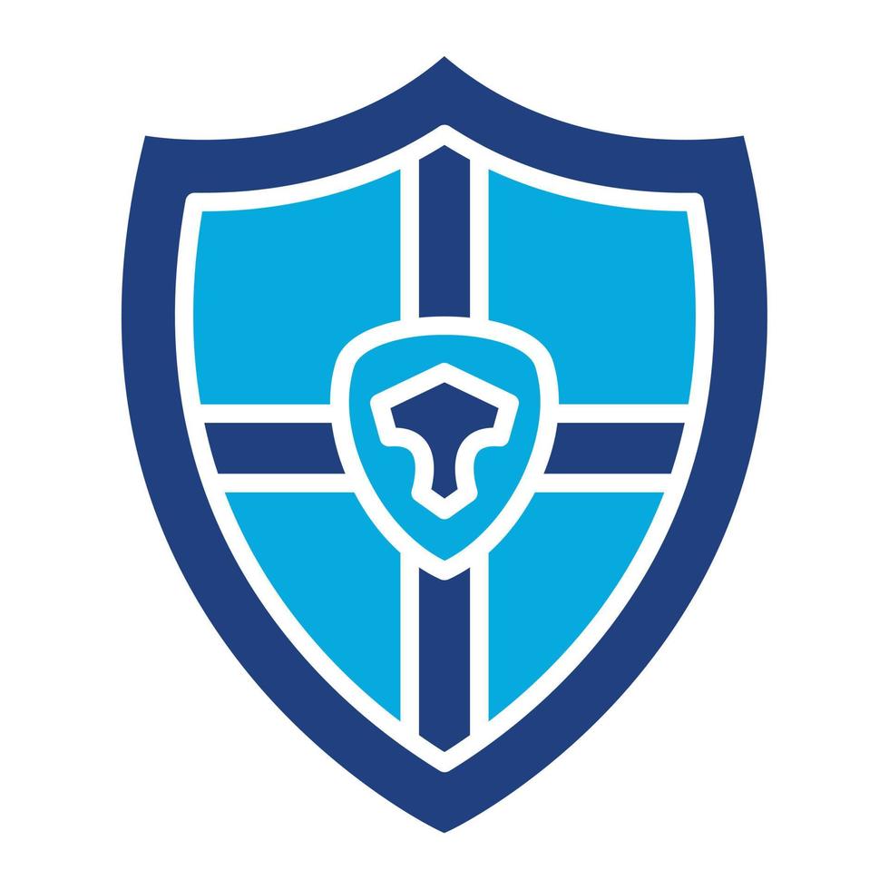 Shield Glyph Two Color Icon vector