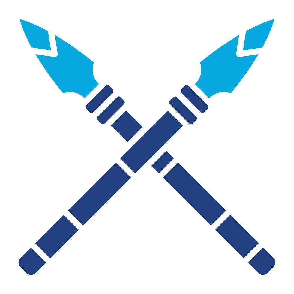 Spear Glyph Two Color Icon vector