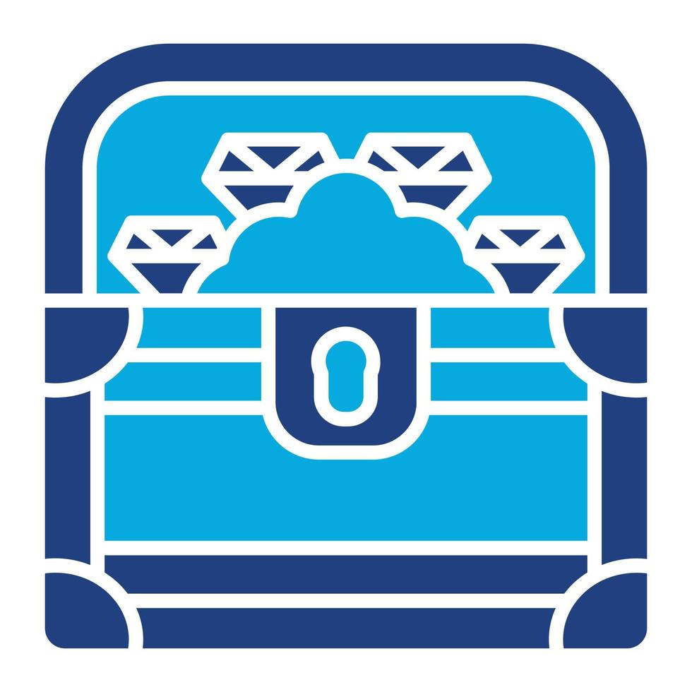 Treasure Glyph Two Color Icon vector