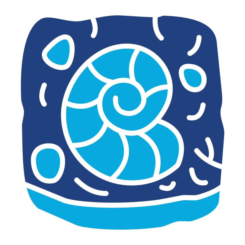Fossil Glyph Two Color Icon vector