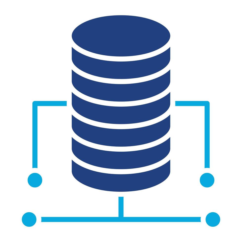 Database Glyph Twob Color Icon vector