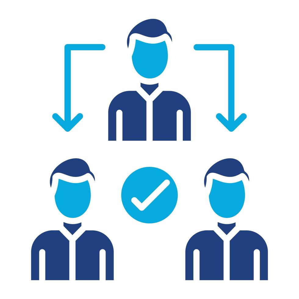 Delegate Glyph Twob Color Icon vector