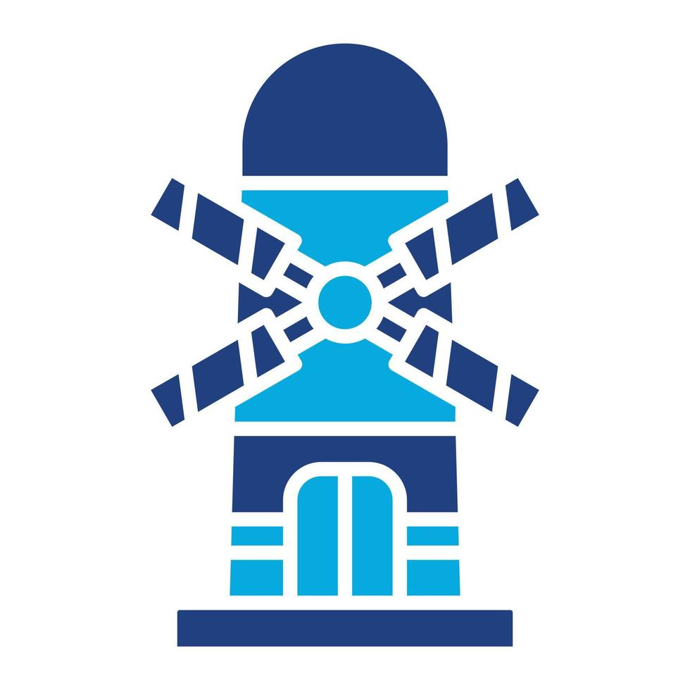 Windmill Glyph Twob Color Icon vector