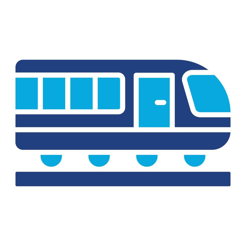Train Glyph Twob Color Icon vector