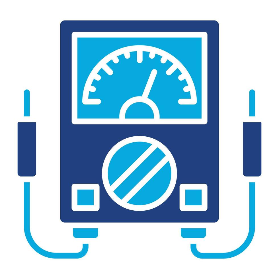 Voltmeter Glyph Twob Color Icon vector