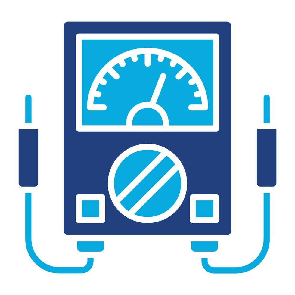 Voltmeter Glyph Twob Color Icon vector