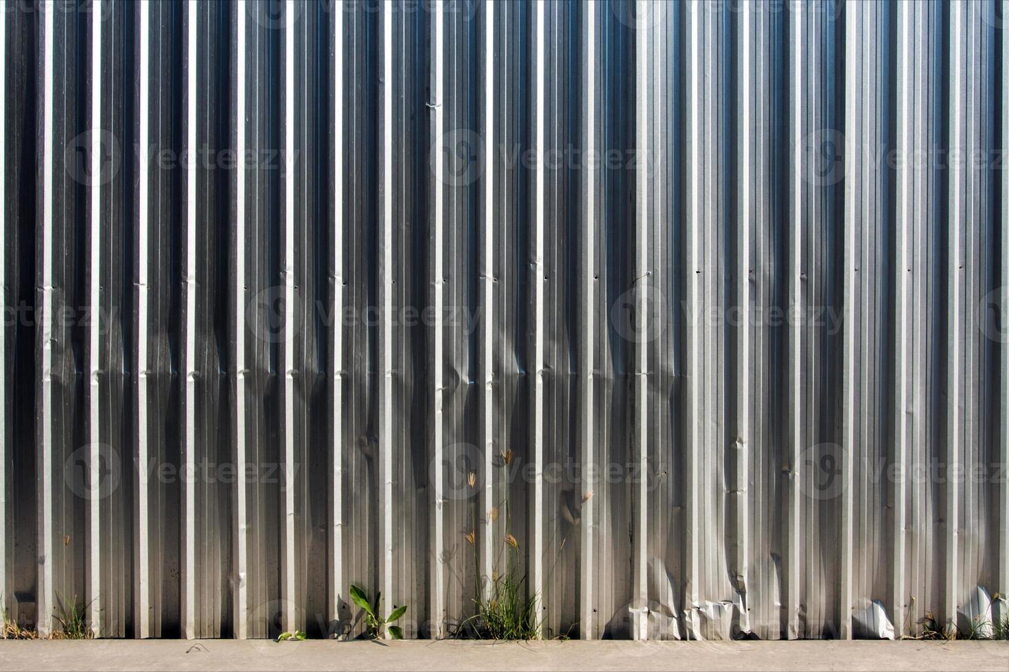 Metal sheet fence enclosed around the construction site photo