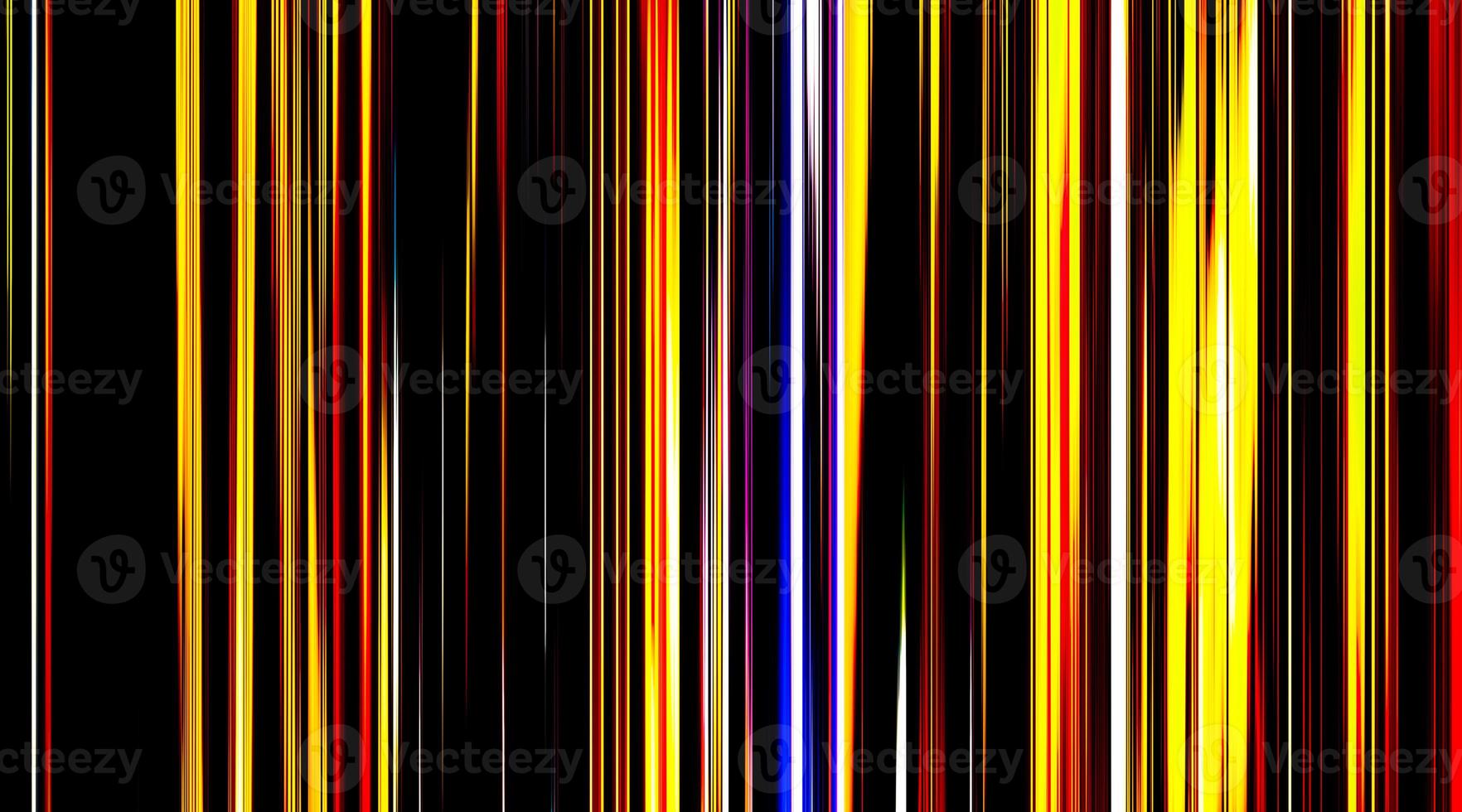 Colorful bursts of light on a black background. Colorful gradient twist space light flares, seamless loop. Movement. Vertical yellow, red and white streaks of slowly flowing and changing light. photo