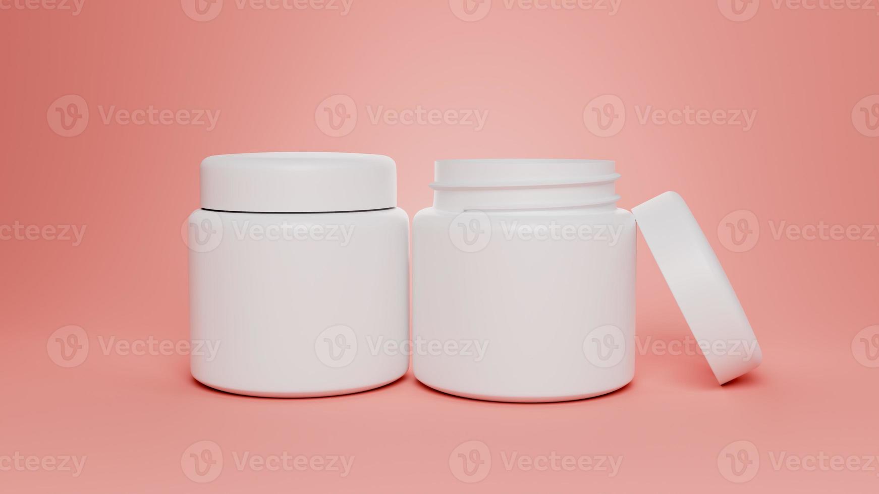 Blank Stainless Steel Tumbler with Lid For branding mock up. 3d render color background photo