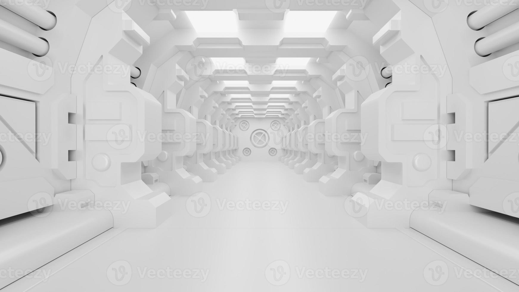 Spaceship Corridor is a stock motion graphics video that shows the interior of a moving spaceship. The POV moves along the corridor. 3D render photo