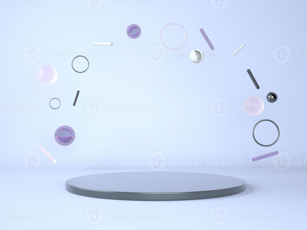 Product podium on pastel background 3d. Abstract minimal geometry concept. Studio stand platform theme. Exhibition and business marketing presentation stage. photo