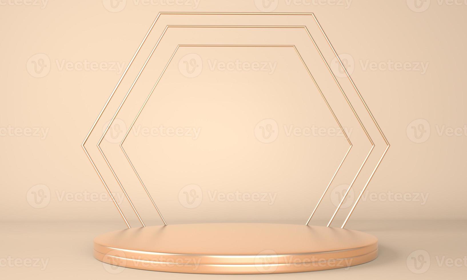 3d abstract background, mock up scene geometry shape podium for product display, 3d illustration. photo
