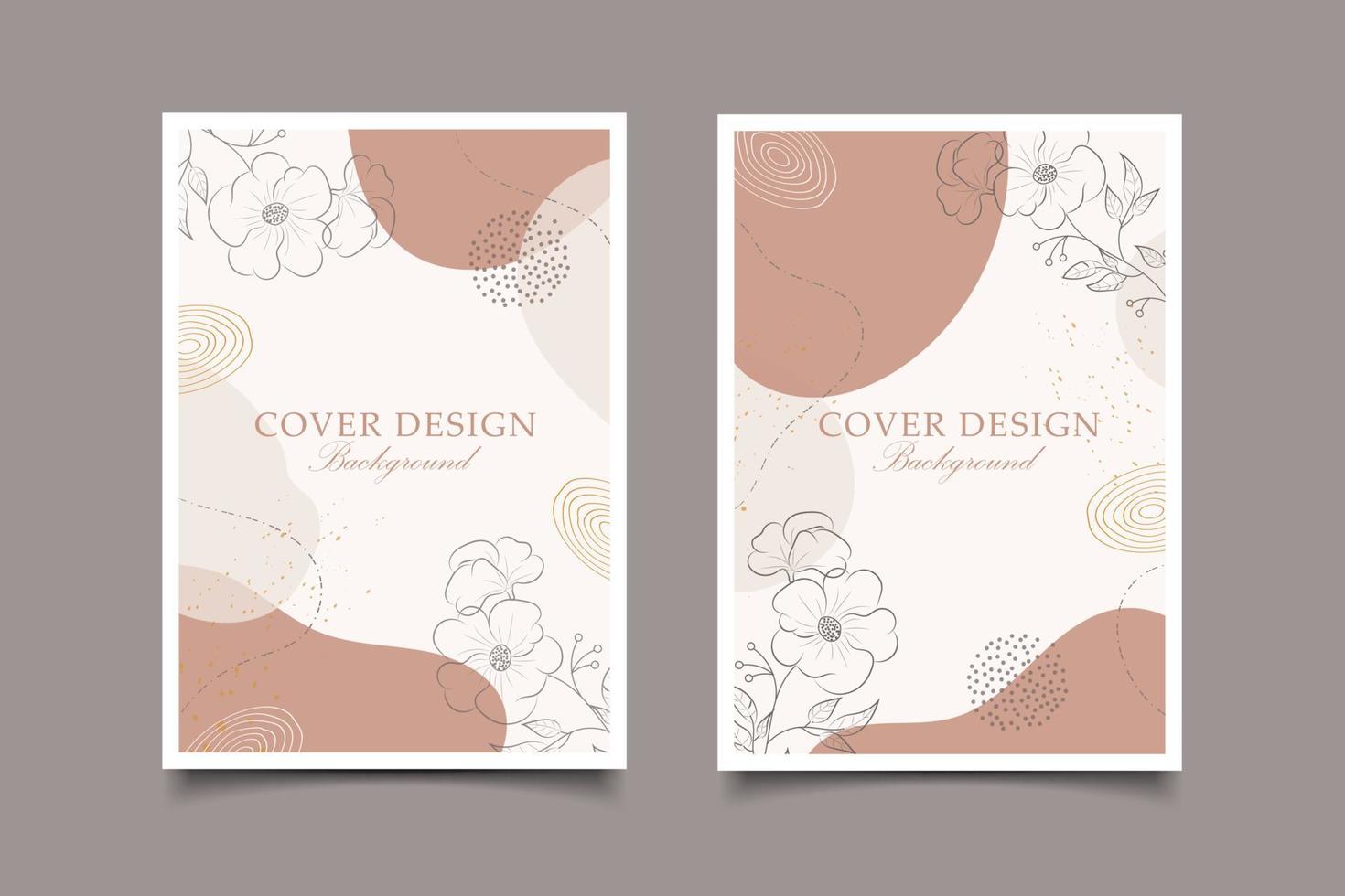 Concept hand draw wedding template floral cover background vector