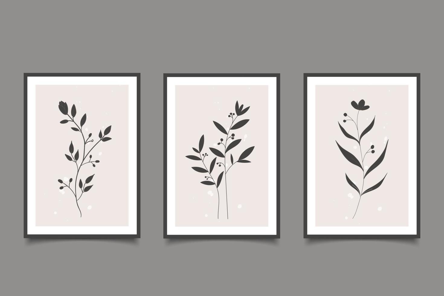 modern poster minimal  floral composition for wall decoration vector