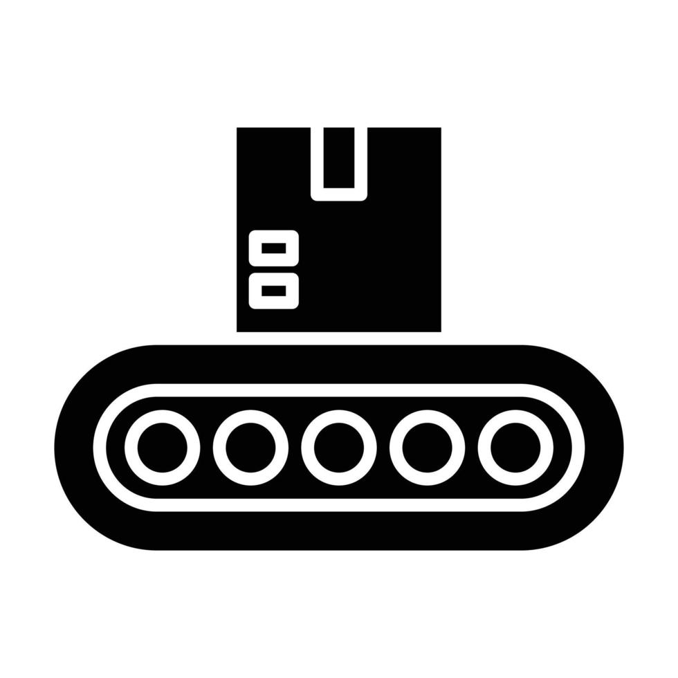 Conveyor Belt Glyph Icon vector