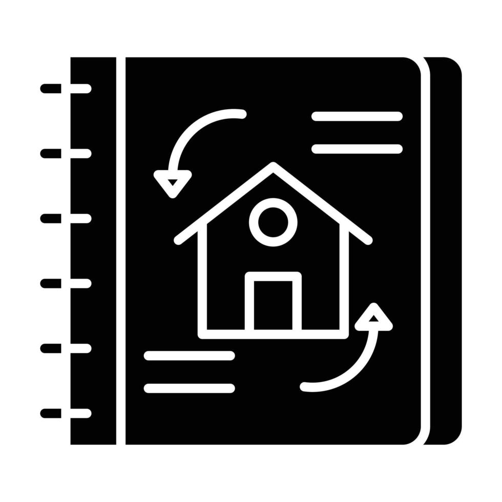 Engineering Sketch Glyph Icon vector