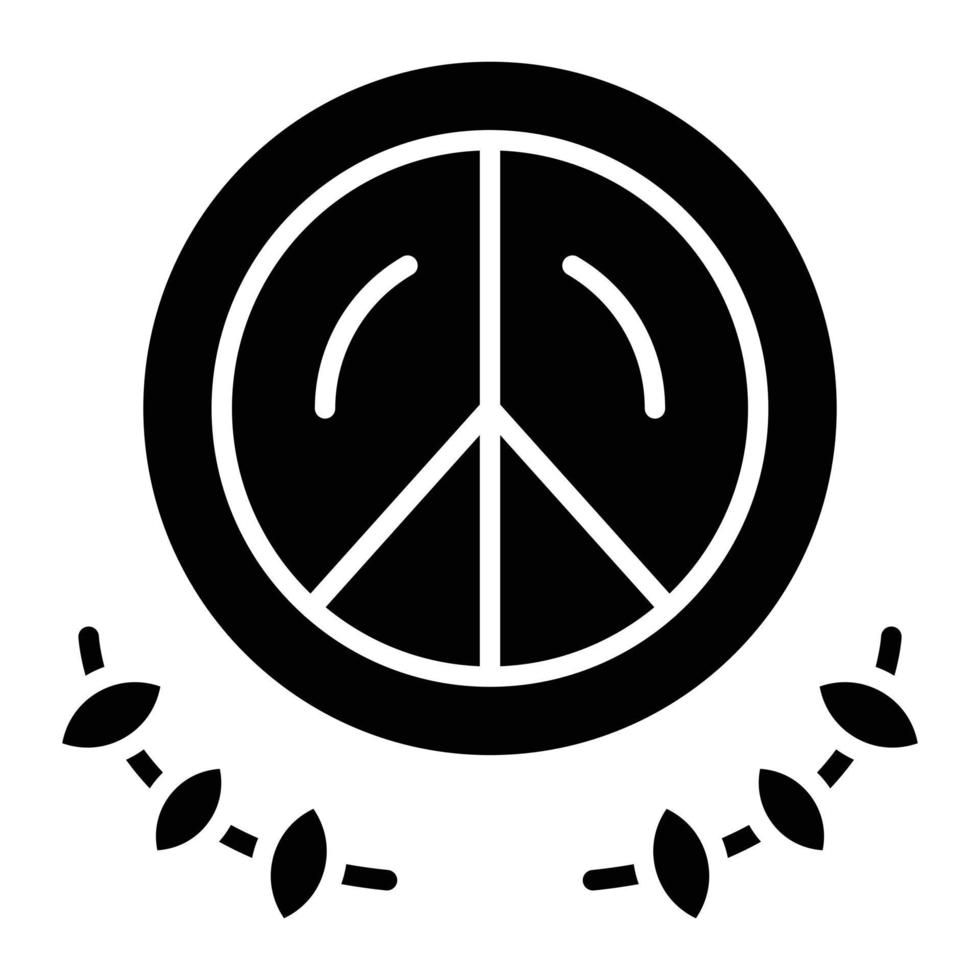 Peace Glyph Icon vector