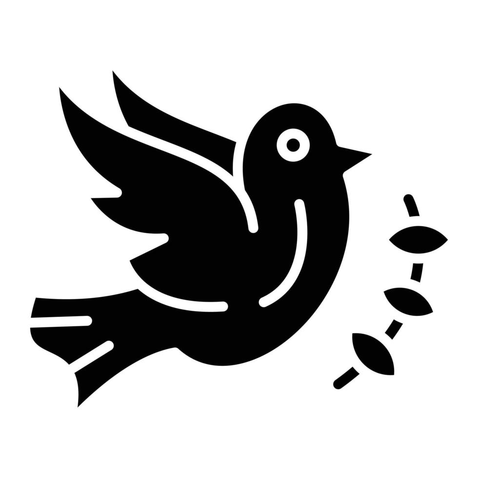 Dove Glyph Icon vector