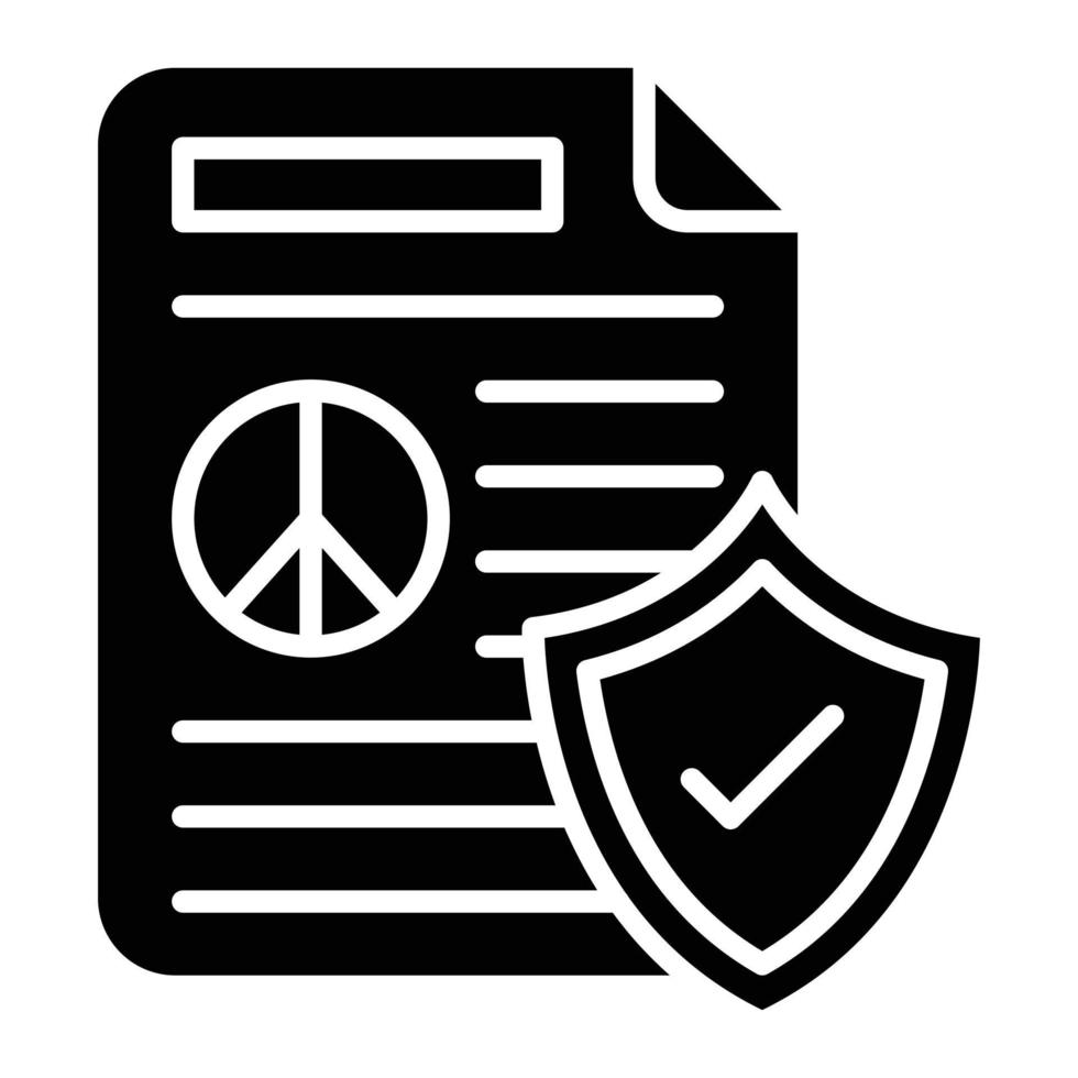 Policy Glyph Icon vector