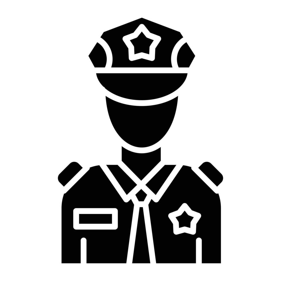 Officer Glyph Icon vector