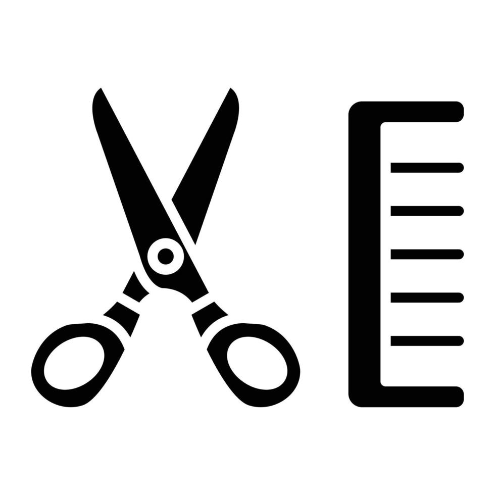 icono de glifo de barbero vector