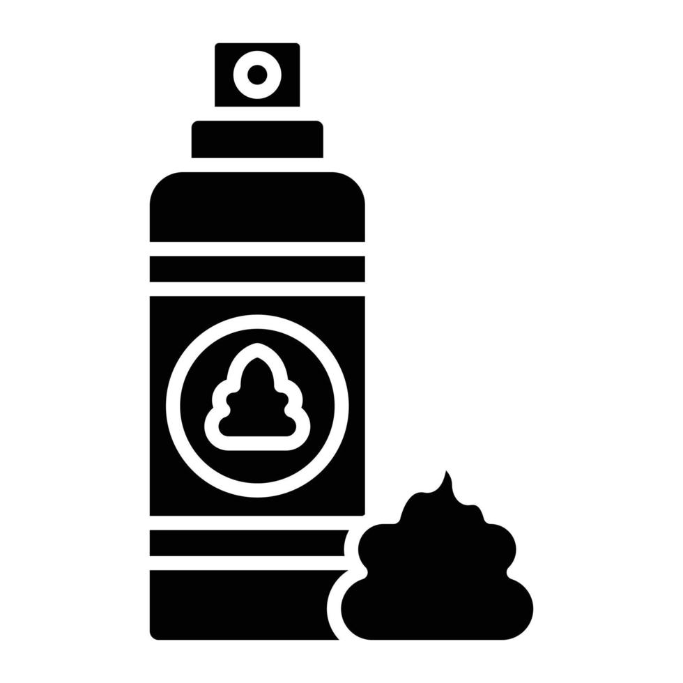 Shaving Cream Glyph Icon vector