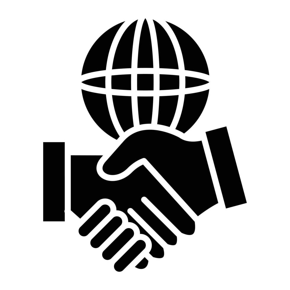 International Relations Glyph Icon vector