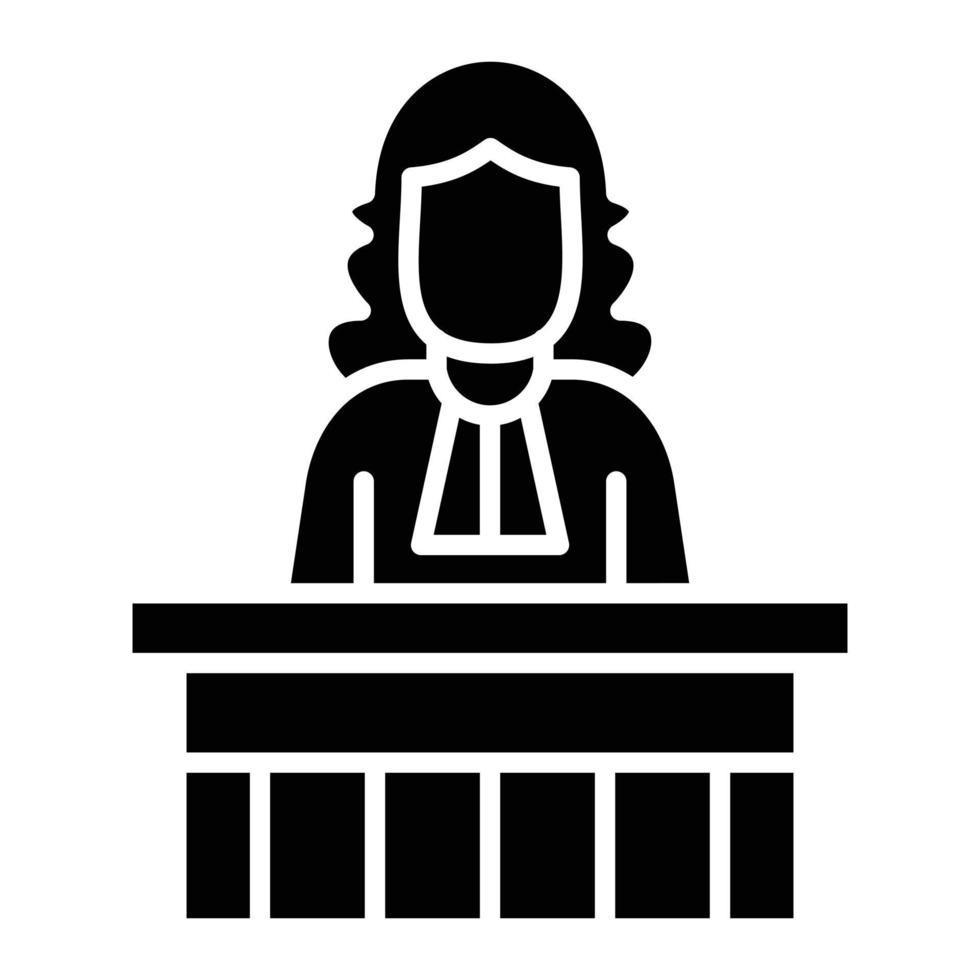 Magistrate Glyph Icon vector