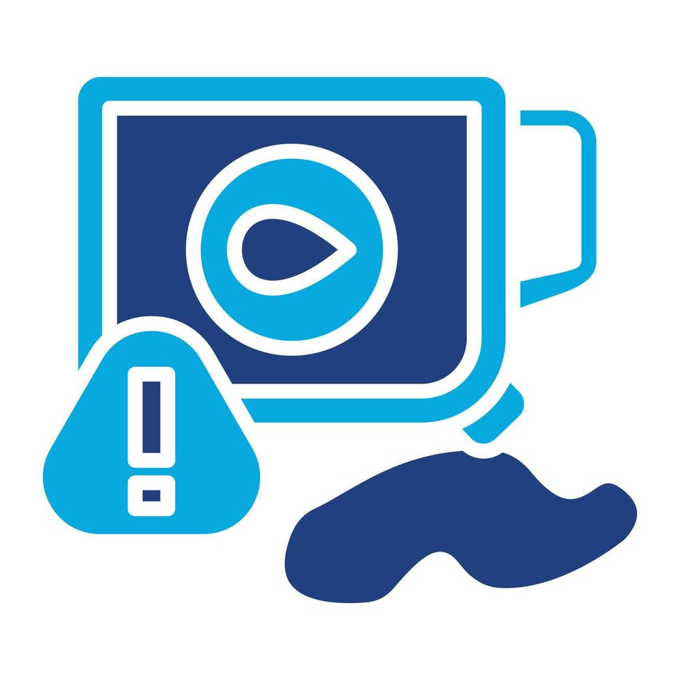 Oil Pollution Glyph Two Color Icon vector