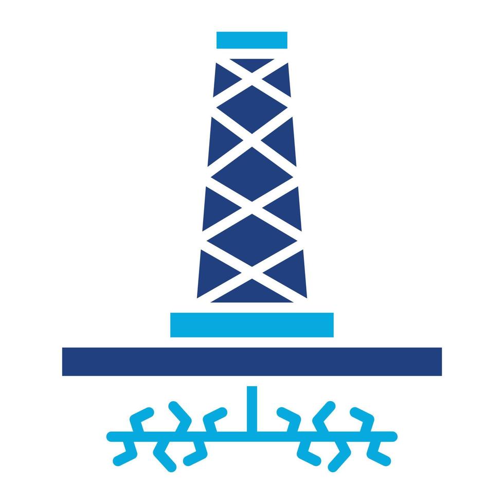 Fracking Glyph Two Color Icon vector