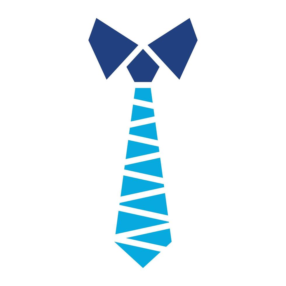 Tie Glyph Two Color Icon vector