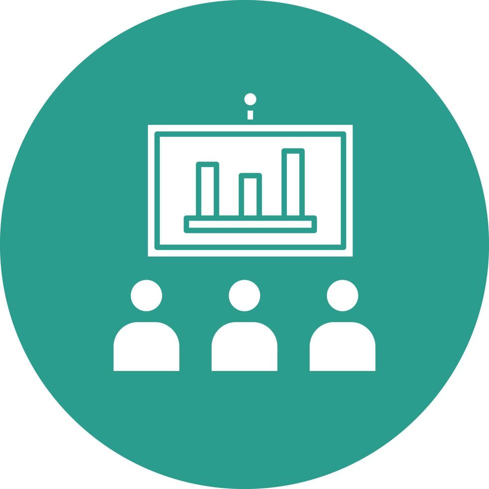 Seminar Line Circle Background Icon vector