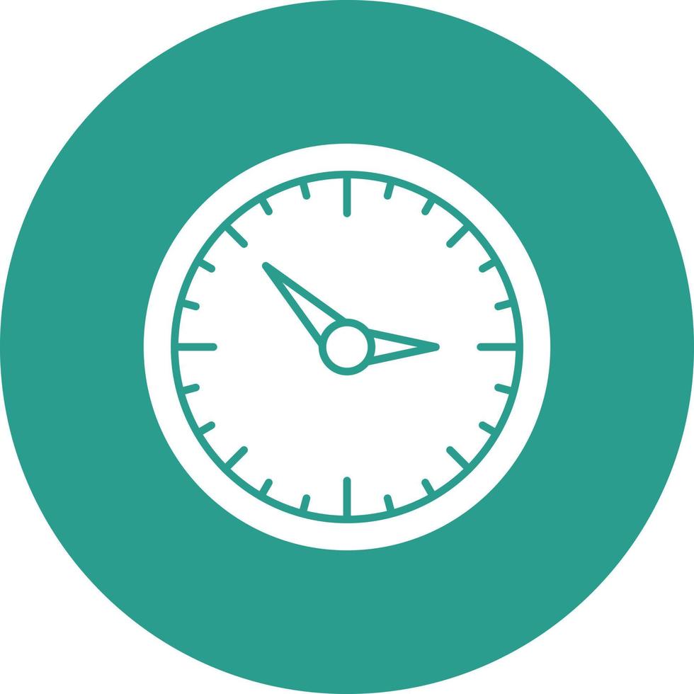 Clock Line Circle Background Icon vector