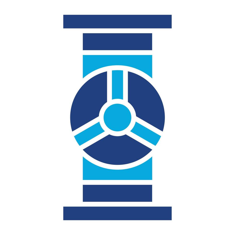 Valve Glyph Two Color Icon vector
