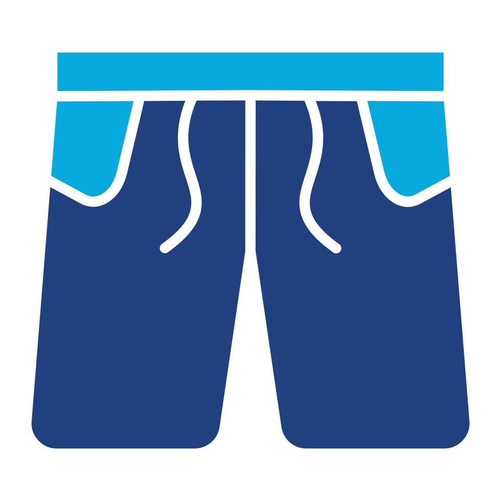 Boxer Shorts Glyph Two Color Icon vector