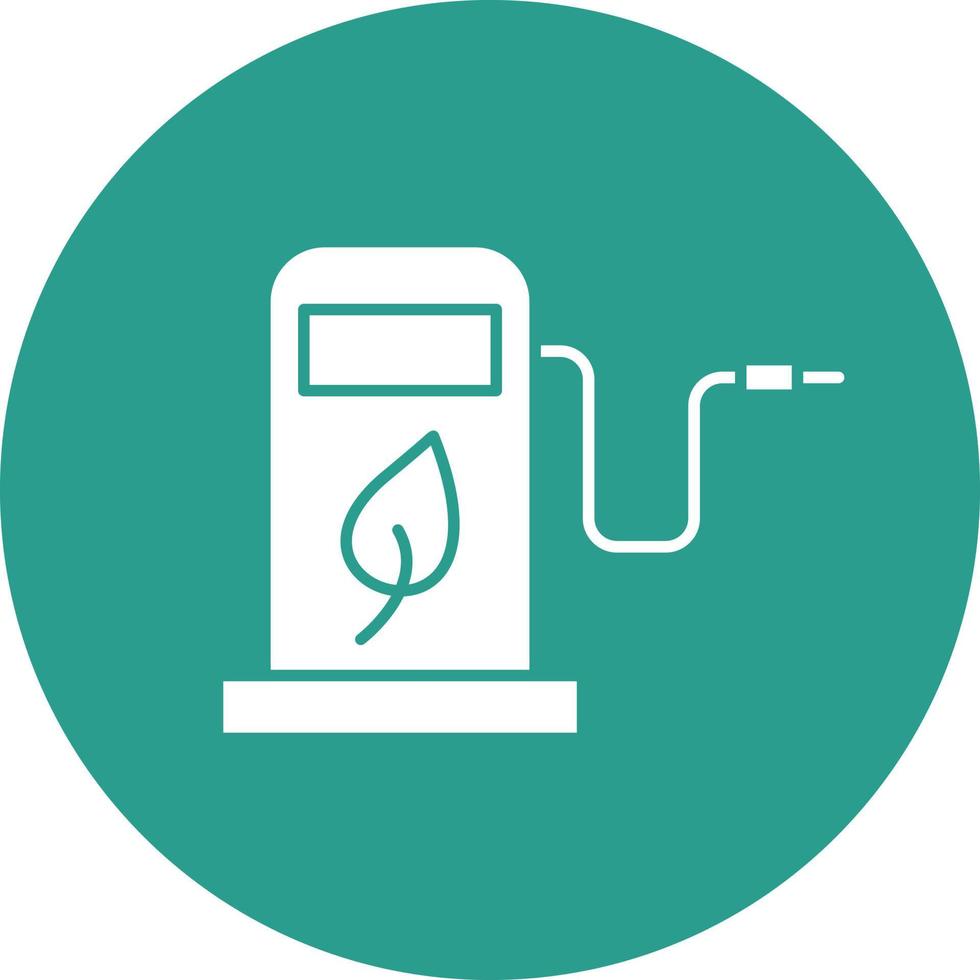 icono de fondo de círculo de línea de ecología de combustible vector