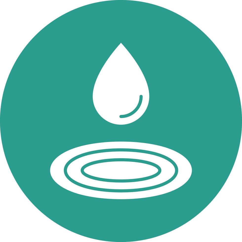 Water Drop Line Circle Background Icon vector
