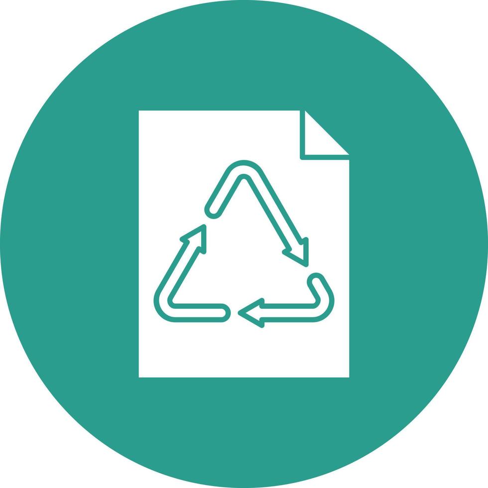 Paper Recycle Line Circle Background Icon vector