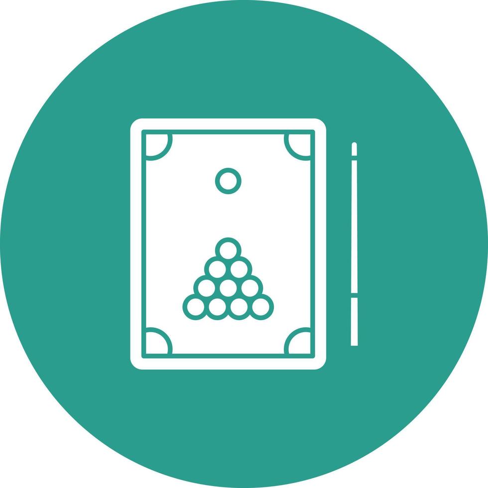 Billiards Line Circle Background Icon vector