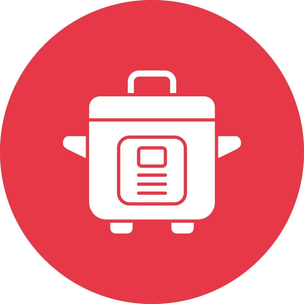 Cooker Line Circle Background Icon vector