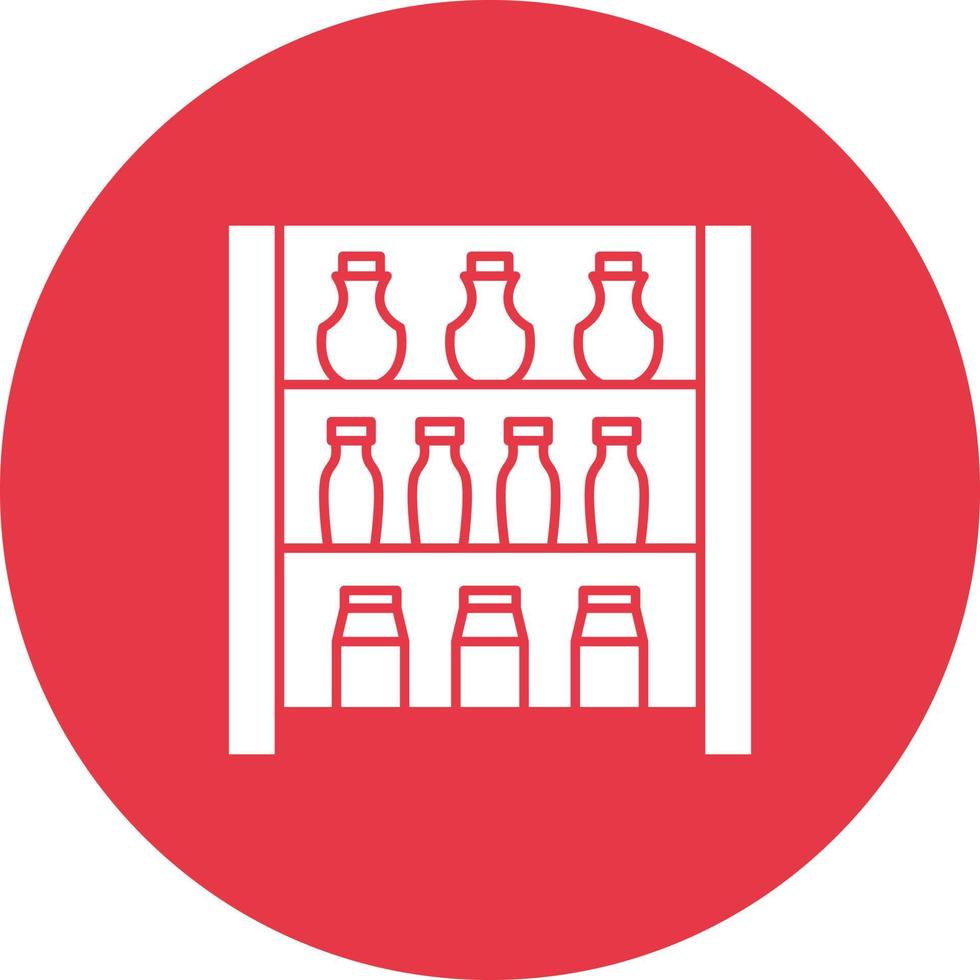 Shelves Line Circle Background Icon vector