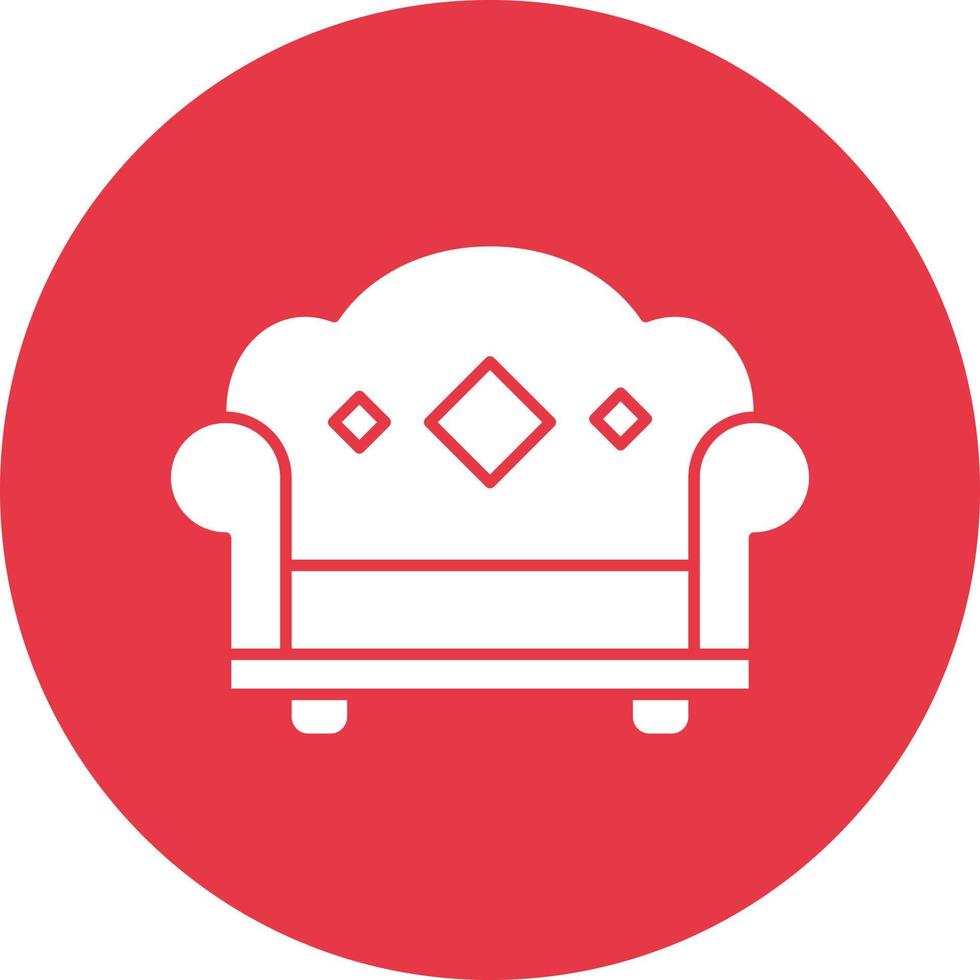 Sofa Line Circle Background Icon vector