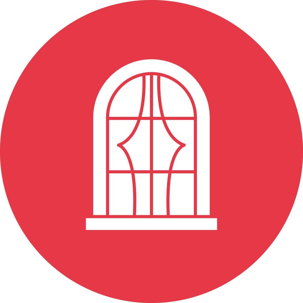 Window Line Circle Background Icon vector