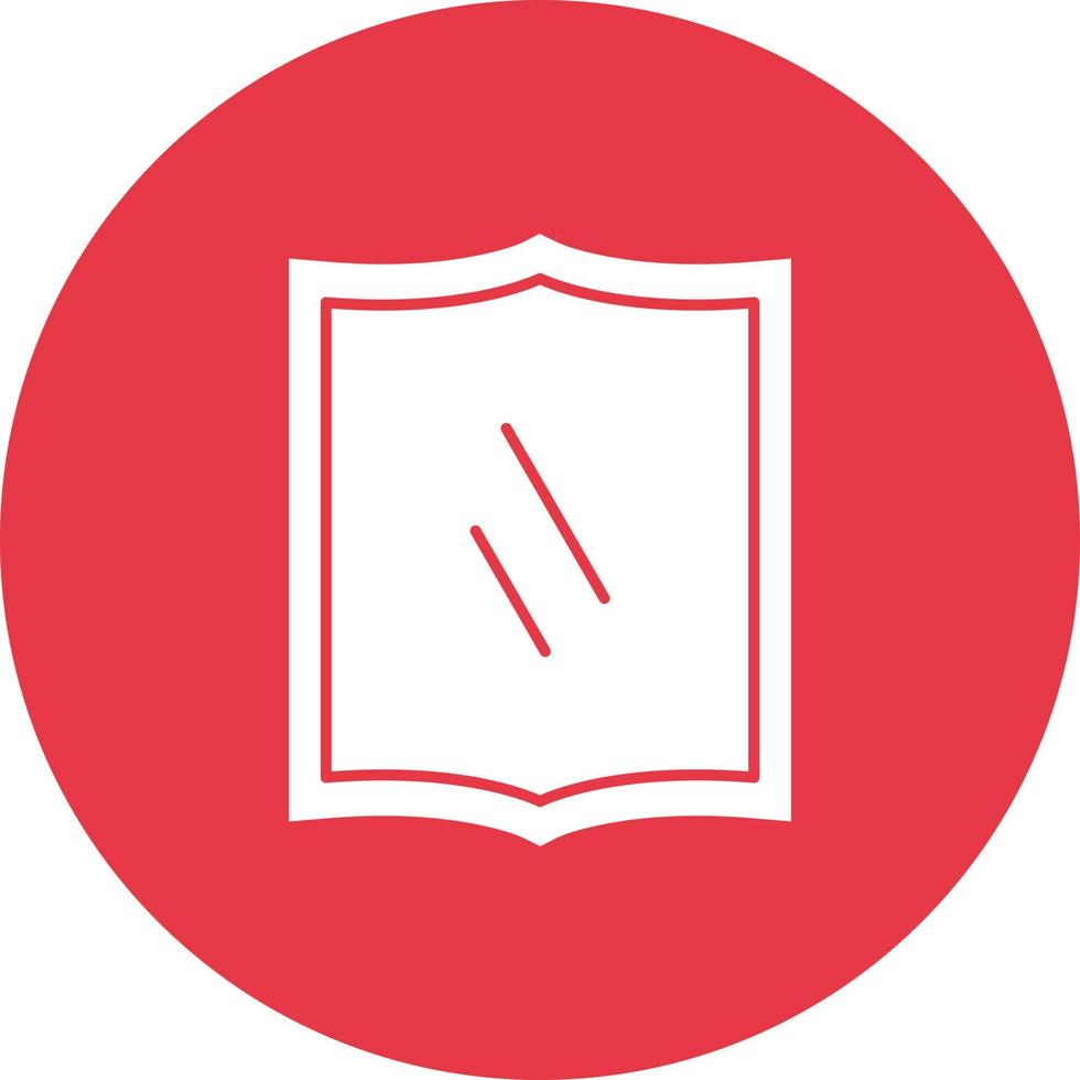 Mirror Line Circle Background Icon vector